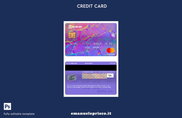 modello mastercard Indonesia Bank Rakyat Indonesia (BRI) in stile verificato